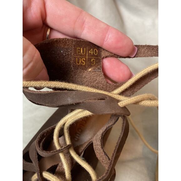 Musse & Cloud - Oneka Leather Lace Up Sandals High Heels size 9 - Picture 6 of 8